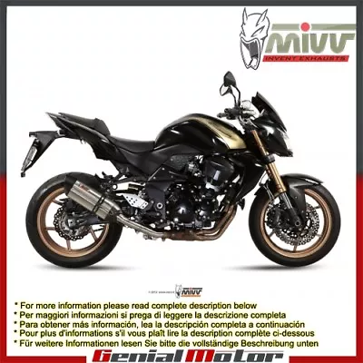 Mivv Exhaust Muffler Suono Stainless Steel For Kawasaki Z 750 R 2011 > 2014 • $369.23